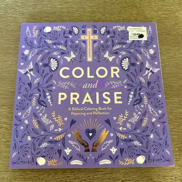 Color & Praise Biblical Christian Adult Coloring Book - Picture 1 of 5